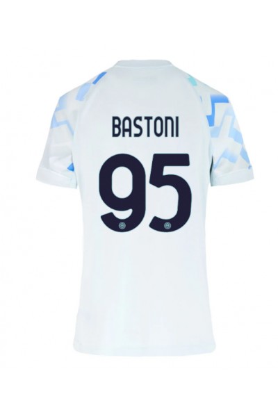 Inter Milan Alessandro Bastoni #95 Jalkapallovaatteet Naisten Vieraspaita 2025-26 Lyhythihainen Inter Milan Alessandro Bastoni #95 Jalkapallovaatteet Naisten Vieraspaita 2025-26 Lyhythihainen